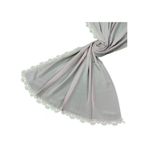 Mim Eşarp İğne Oyalı Şal Namaz Ve Mevlüt Örtüsü 60x150 Cm Pudra