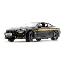 Bmw M8 Street Edition Siyah - Altın Şeritli 1/24 Araba Diecast Model