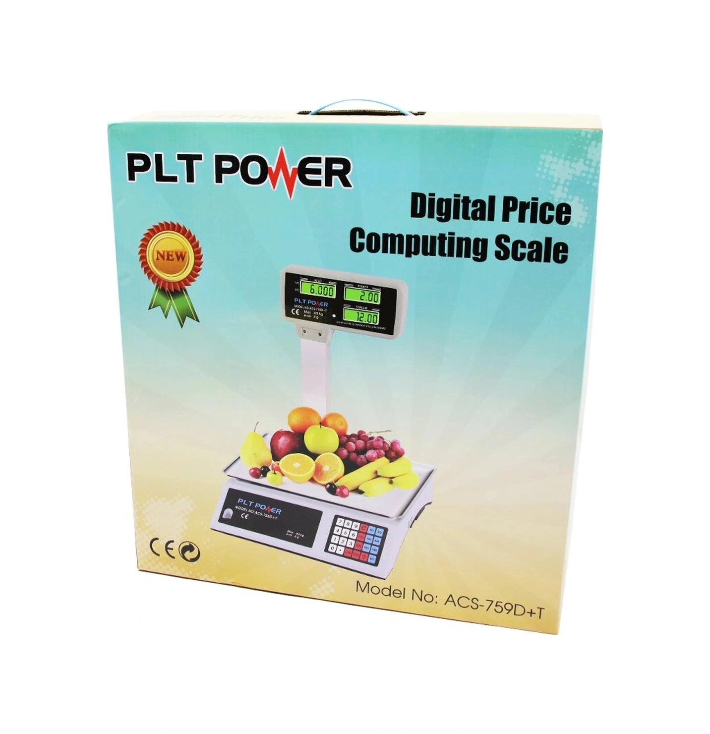 40kg Kafalı Dijital Terazi Acs-759d+t Kahverengi