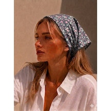 Kadın Bandana %100 Pamuk Yakmaz-terletmez-kaymaz Yazlık Bandana Fular Mor