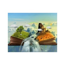 Kitap Ve Manzara Çerçeveli 90x110 Sayılarla Boyama Hobi Seti Diğer