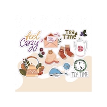 Yazılı Karışık Desenli Tasarımlı A5 Stickers Çıkartma Pytkstk020