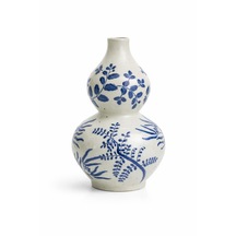 Hand-painted Seramik Vazo Altın - Beyaz