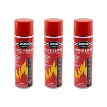 3 Adet Yangın Söndürücü - Yangın Savar Sprey 500ml + 500 Ml + 500 Ml Ev - Ofis - Oto Araç Ateş Boğucu Köpük Tabaka Oluşturur 5580