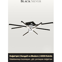 Nova 8 Silver Led Tavan Avize Kumandalı Dim Edilebilir Aşağı Işık Diğer