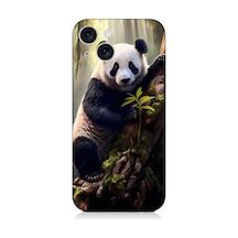 Apple Uyumlu iPhone 15 Plus Silikon Kılıf Panda Ve Ağaç