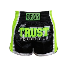 Dragondo Mt3110 Muat Thai Şortu Nakışlı Kick Boks Şortu Siyah