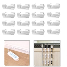 Yapışkanlı Kablo Sabitleyici Klips Set -al4552 16 Adet Beyaz