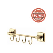 Çelik Banyo Paslanmaz Pirinç Kumru 4'lü Askılık Havluluk Banyo Askısı Altın Gold Gold Çelik Banyo Paslanmaz Pirinç Kumru 4'lü Askılık Havluluk Banyo Askısı Altın Gold Gold