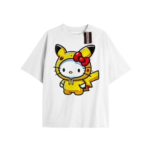 Adrift Hello Kitty Pikacu Pika Pika Beyaz