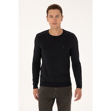 U.S. Polo Assn. Erkek Slim Fit Bisiklet Yaka Antrasit Kazak 50308343-VR006