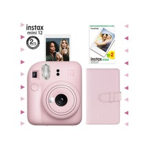 Fujifilm Instax Mini 12 Fotoğraf Makinesi + 20'li Film + Laporta Albüm Seti Pembe