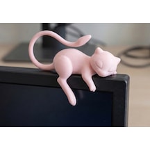 Uyuyan Kedi Monitör Üstü Figürü 3d Baskı Sevimli Masaüstü Dekorasyon Aksesuarı