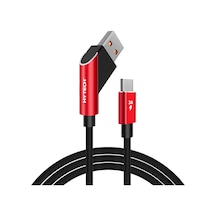 Hytech Hy-X415 3A Type-C 1M Siyah Data + Şarj Kablosu