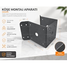 Nif Bilişim Rb-135 Antrasit Duvar Köşe Kamera Montaj Ayağı Ptz Metal Korner Aparatı