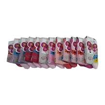 Bhr Kids 12 Li Kız Çocuk Baskılı Uzun Soket Çorap Renkli Kız Çocuk Çorap