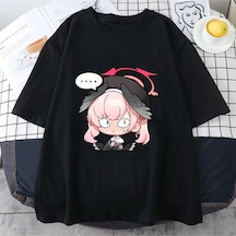 Tarzsokak Beyaz Mavi Arşiv Koharu Tees Kawaii Karakter Anime Manga Grafik T Siyah