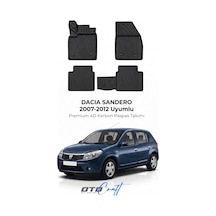 Otocraft Dacia Sandero 2007-2012 Araca Özel 4d Karbon Oto Paspas Havuzlu Tam Set