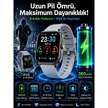 Akıllı Saat Sesli Görüşme Bluetooth Bağlantılı Kablosuz Şarj Özelliği Yeni Nesil