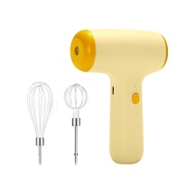 Cbtx Kablosuz Mini El Tipi Çok Fonksiyonlu Elektrikli Karıştırma Mikseri, Renk: Çift Çubuk Bej 5 Vites Çok Renkli