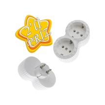 2 Li Topraklı Çoklu Grup Priz Çoğaltma Ikili Fiş Piriz