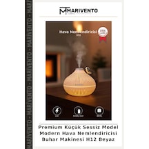 Premium Küçük Sessiz Model Modern Hava Nemlendiricisi Buhar Makinesi H12 Beyaz