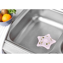 1 Adet Gri Yıldız Vantuzlu Kaymaz Lavabo Evye Banyo Süzgeci Silikon 1 Silikon Diğer