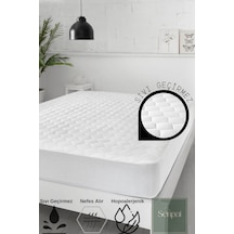 Kapitoneli-microfiber Fitted %100 Sıvı Su Geçirmez Tek-çift Kişilik Yatak Koruyucu Çarşaf Alez Çocuk Beyaz