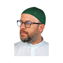 Berra Çelik Örme Dantel Namaz Takkesi Yeşil 1 Adet