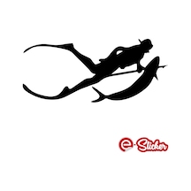 Dalgıç Scuba Diving Oto Sticker Cam Sticker