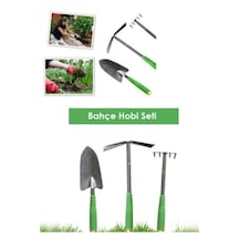 Hobi Bahçe Seti 3'lü Metal Kürek Tırmık Çapa