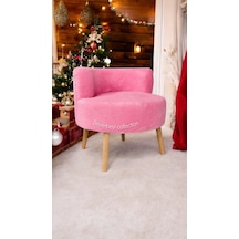 Tekli Puf ,makyaj Önü Pufu,çay Seti Tekli Koltuk, Sıtlı Berjer Salon, Balkon, Ofis ,sıtlı Puf, Pembe