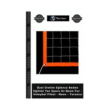 Özel Üretim Eğlence Beden Eğitimi Yaz Sporu Kr-neon-tur - Voleybol Filesi - Neon - Turuncu