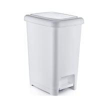 Plastik Beyaz Slim Pedallı Çöp Kovası 60 Litre Beyaz