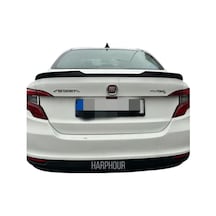 Fiat Egea Sedan Uyumlu İthal Bagaj Üstü Yarasa Spoiler Parlak Siyah Abs Plastik Pianoblack Spoyler