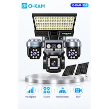 O-kam 334 Prm. 4 Kameralı Sım Kartlı Solar Güvenlik Kamera