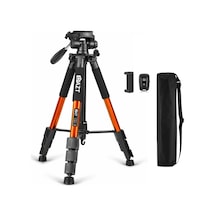 Q111 10kg Kapasiteli Çantalı Profesyonel Turuncu Tripod Canon Nikon Sony Fujifilm Olympus