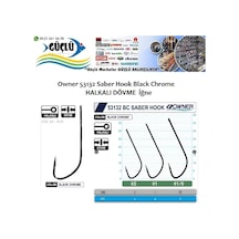Owner 53132 Black Chrome Halkalı Olta İğnesi No:1/0 - Standart
