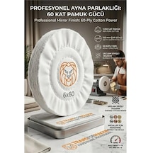 Mey İthalat Yumuşak Polisaj Keçesi 6x60 60 Katlı 150mm - Pamuk Bez Disk Ayna Parlaklığı Metal Parlatma Keçesi 723109
