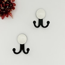 Boncuk Portmanto & Vestiyer Askılık Siyah/Beyaz (1 Adet)