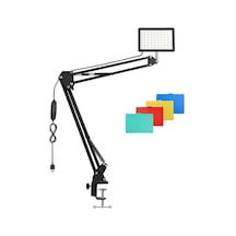 19cm 13 Watt 120 Led Fotograf Video Işığı Kelepçeli Masa Kıskaç Kolu Vlog Ürün Youtube Canlı Yayın