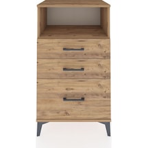 Hyperion Komodin Tek Raflı 3 Çekmeceli 60x44x106 Çam-çam Çam