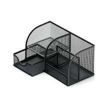 Bafix Metal Kalemlik 4 Bölmeli Siyah Mmk7023 Çok Renkli