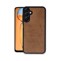 Newface Samsung Galaxy M15 Kılıf Aras Deri Kapak - Taba