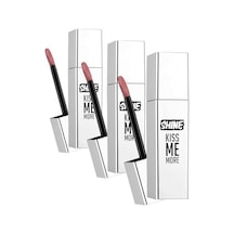 Kiss Me More Uzun Süre Kalıcı & Parlak Bitişli Likit Ruj 005 Bare Beauty 3 Paketi Abanoz