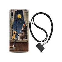 Huawei Y6 2019 Kılıf Boyun Askılı Ananas Camera Glass 1358