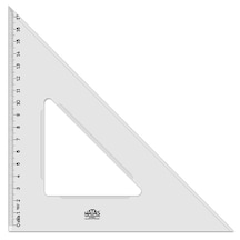 Hatas Öğrenci Gönyesi 45 Derece Plastik 26 Cm 26x18x18 Ölçüler Şeffaf