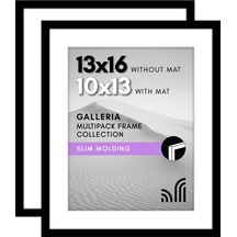 Americanflat 13x16 Resim Çerçevesi 2 İnç Siyah Set - Mat İle 10x13 Resim Çerçevesi Veya 13x16 Mat Olmayan Çerçeve