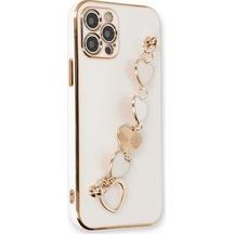 Ilkeshop Newface Apple iPhone Uyumlu 12 Pro Max Kılıf Esila Silikon - Beyaz