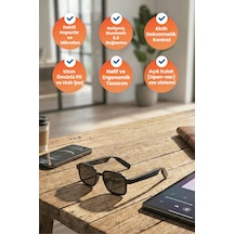 E13 Bluetooth Akıllı Ses Gözlüğü Smart Audio Glasses Dahili Hoparlör Dokunmatik Kontrol